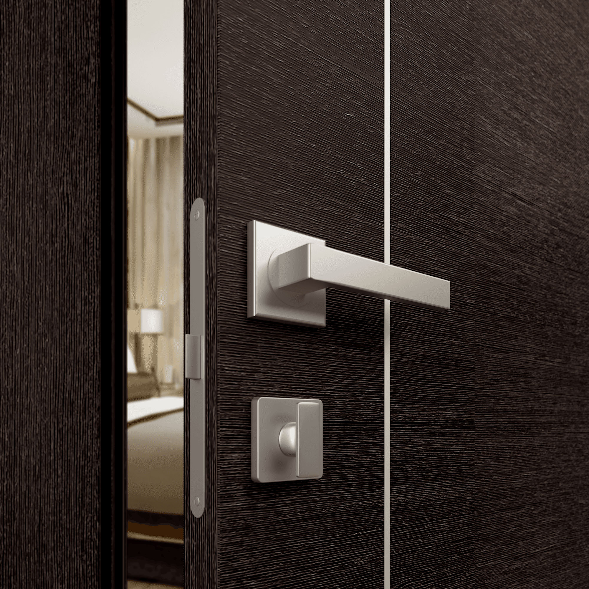 AVANTI 4H BLACK APRICOT DOUBLE INVISIBLE METAL FRAME BELLDINNI MODERN INTERIOR DOOR - 3