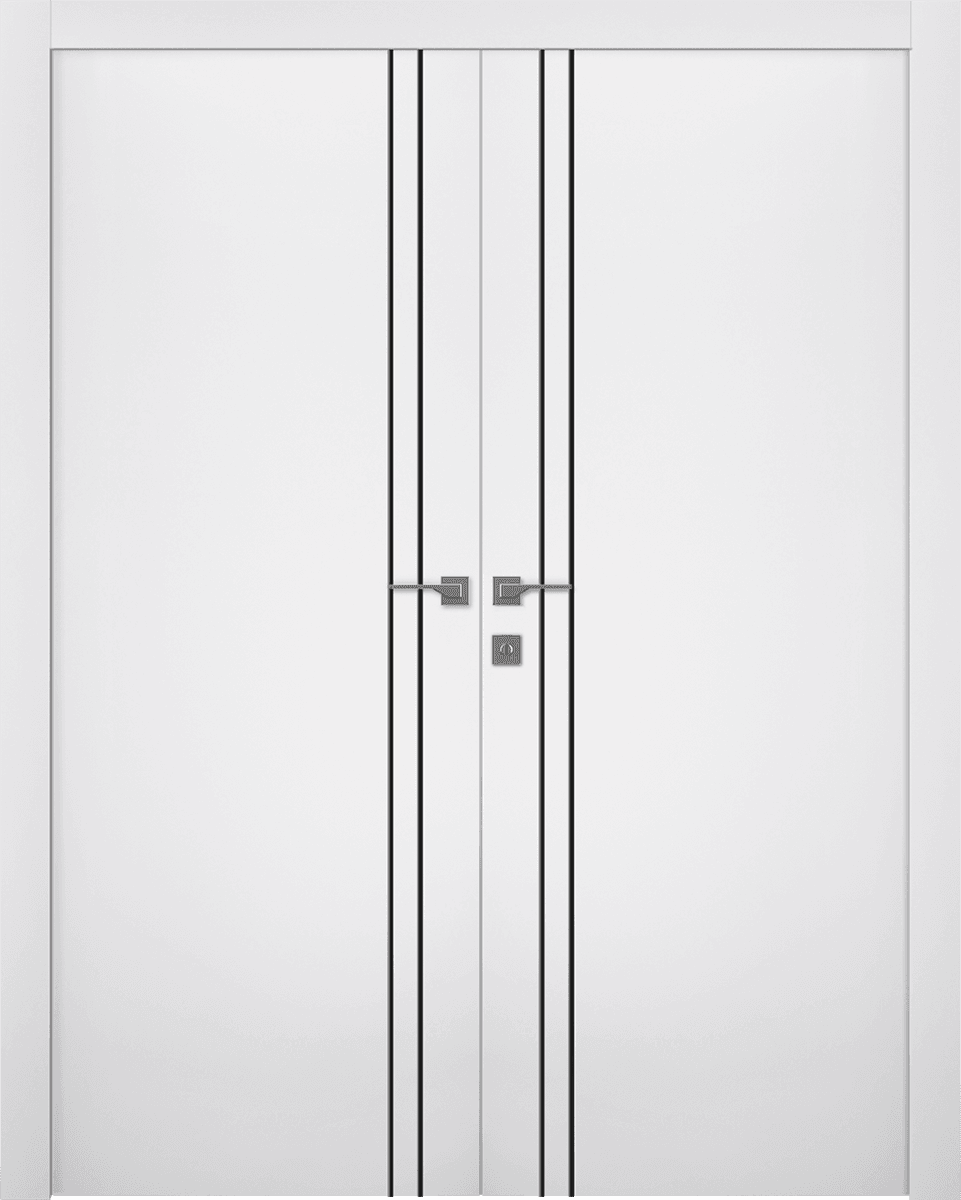 SMART PRO 2V BLACK POLAR WHITE CLOSET DOORS BELLDINNI MODERN INTERIOR DOOR - 1