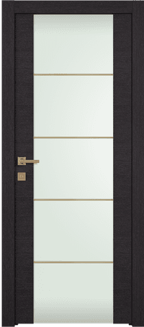 AVANTI 202 4H GOLD STRIPS VETRO BLACK APRICOT SWING DOORS BELLDINNI MODERN INTERIOR DOOR - 1