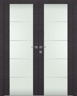 AVANTI 202 4H VETRO BLACK APRICOT CLOSET BELLDINNI MODERN INTERIOR DOOR - 1