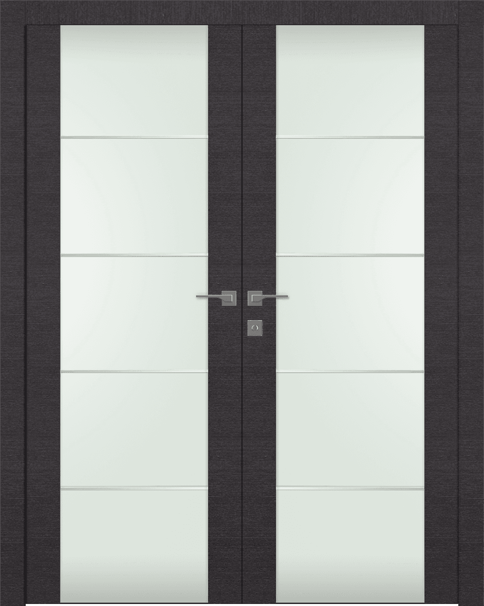 AVANTI 202 4H VETRO BLACK APRICOT CLOSET BELLDINNI MODERN INTERIOR DOOR - 1