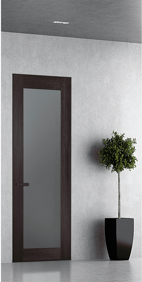 AVON 207 VETRO VERALINGA OAK DOUBLE INVISIBLE METAL FRAME BELLDINNI MODERN INTERIOR DOOR - 1