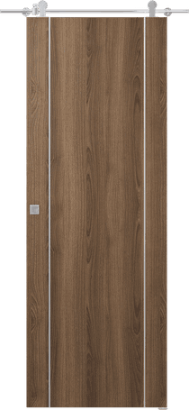 OPTIMA 2U PECAN NUTWOOD BARN DOORS BELLDINNI MODERN INTERIOR DOOR - 1