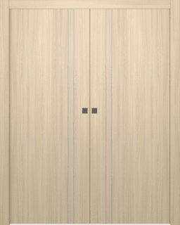 OPTIMA 2V LOIRE ASH DOUBLE POCKET DOORS BELLDINNI MODERN INTERIOR DOOR - 1