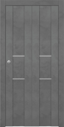 AVON 01 2H DARK URBAN DOUBLE BI-FOLD BELLDINNI MODERN INTERIOR DOOR - 1