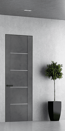 AVON 01 4H DARK URBAN DOUBLE INVISIBLE METAL FRAME BELLDINNI MODERN INTERIOR DOOR - 1