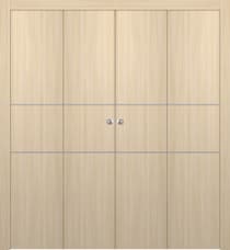 OPTIMA 2H LOIRE ASH DOUBLE BI-FOLD DOORS BELLDINNI MODERN INTERIOR DOOR - 1