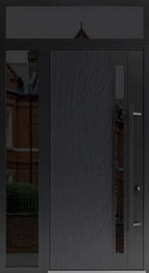Single metal-aluminum modern exterior door Dekton 0163 8ft - 6