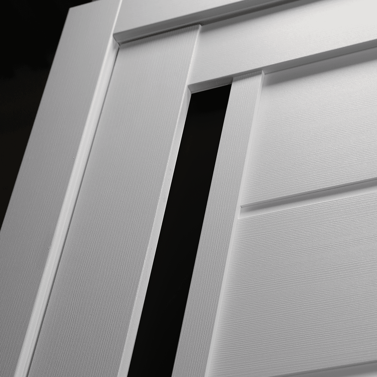 ESTA BLACK VETRO BIANCO NOBLE BYPASS BELLDINNI MODERN INTERIOR DOOR - 6