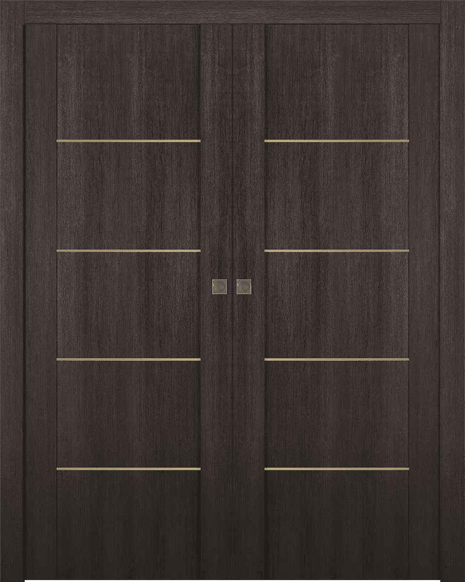 AVON 01 4H GOLD VERALINGA OAK DOUBLE POCKET DOORS BELLDINNI MODERN INTERIOR DOOR - 1