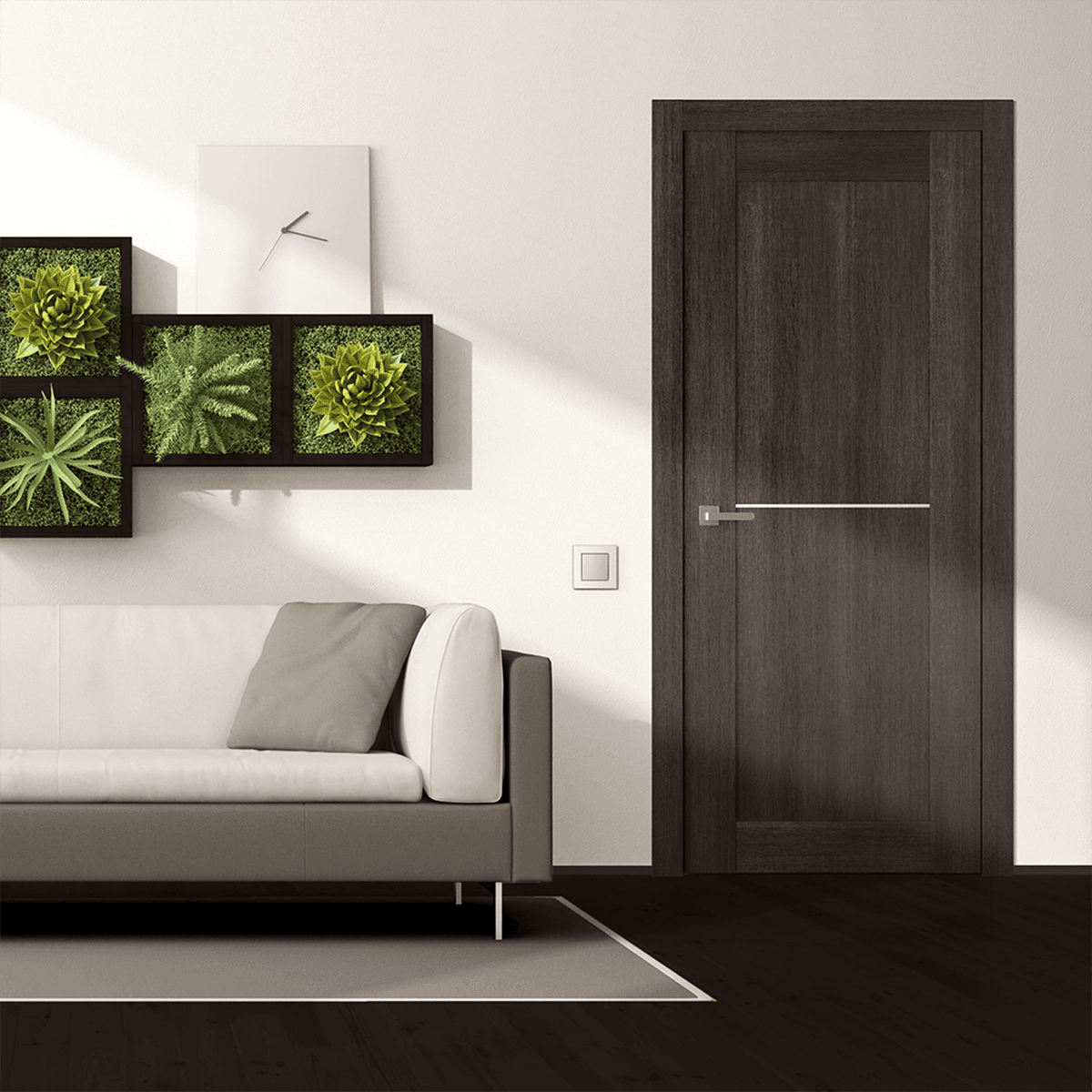 AVON 07 1H VERALINGA OAK DOUBLE POCKET BELLDINNI MODERN INTERIOR DOOR - 7