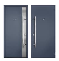 Single Modern Steel Exterior Door Deux 0729 - 7