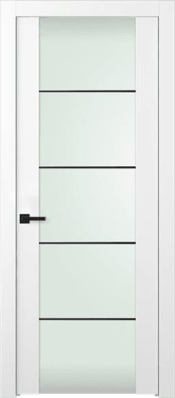 SMART PRO H3G 4H BLACK STRIPS VETRO POLAR WHITE SWING DOORS BELLDINNI MODERN INTERIOR DOOR - 1