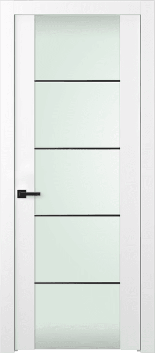 SMART PRO H3G 4H BLACK STRIPS VETRO POLAR WHITE SWING DOORS BELLDINNI MODERN INTERIOR DOOR