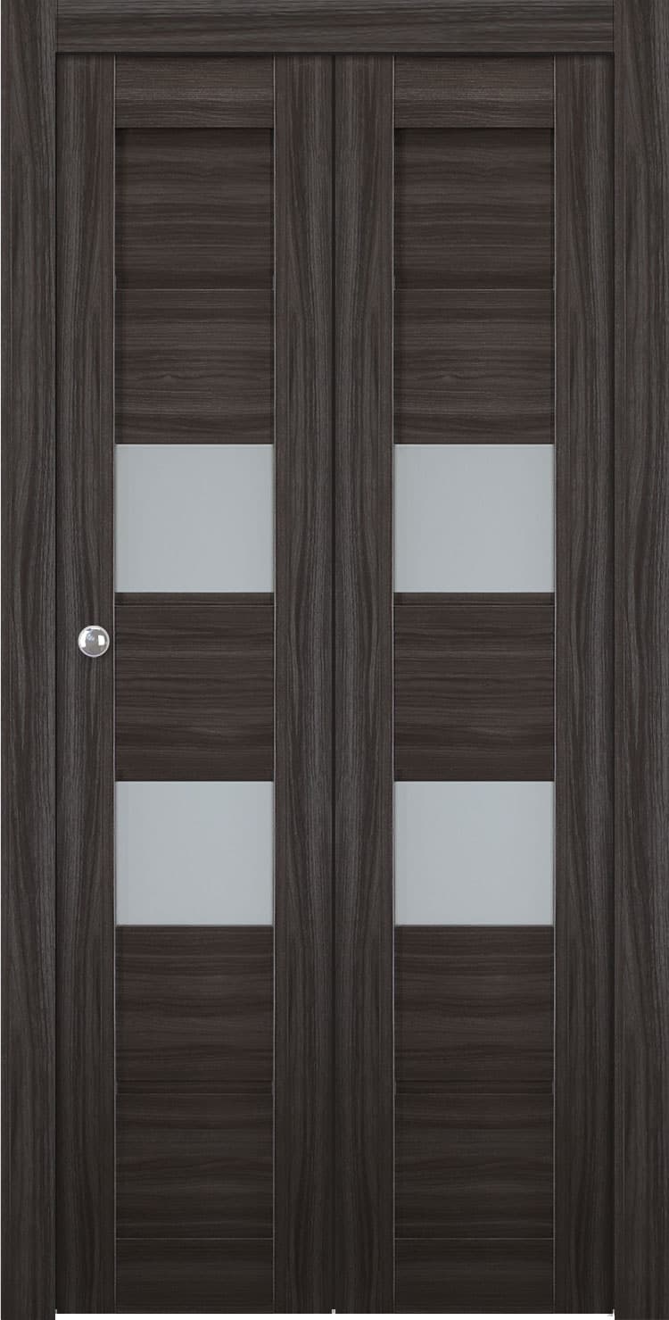 DESSA VETRO GRAY OAK BI-FOLD BELLDINNI MODERN INTERIOR DOOR - 1