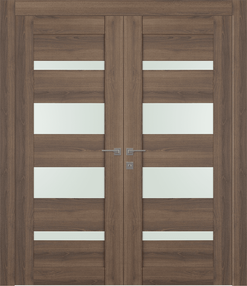 AVON 07-01 VETRO PECAN NUTWOOD CLOSET DOORS BELLDINNI MODERN INTERIOR DOOR - 1