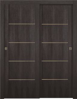 AVON 07 4H GOLD VERALINGA OAK BYPASS BELLDINNI MODERN INTERIOR DOOR - 1