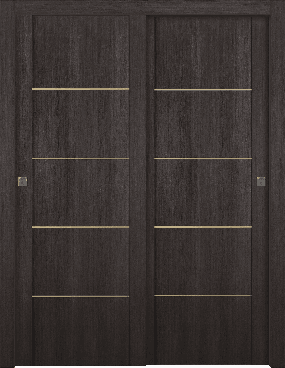 AVON 07 4H GOLD VERALINGA OAK BYPASS BELLDINNI MODERN INTERIOR DOOR - 1