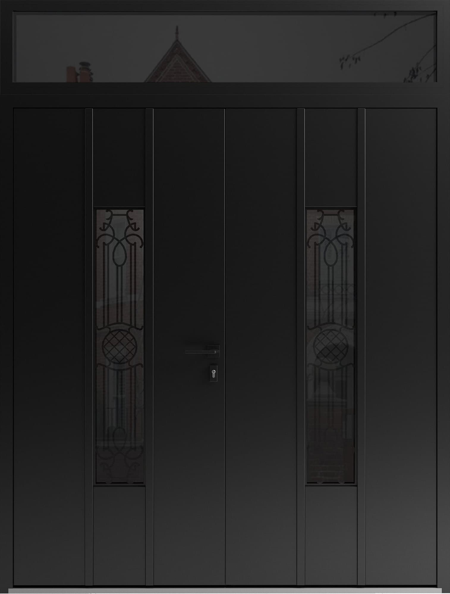 Double metal-aluminum modern exterior door Ronex 1477 - 4