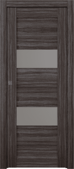 BERTA VETRO GRAY OAK POCKET BELLDINNI MODERN INTERIOR DOOR - 1
