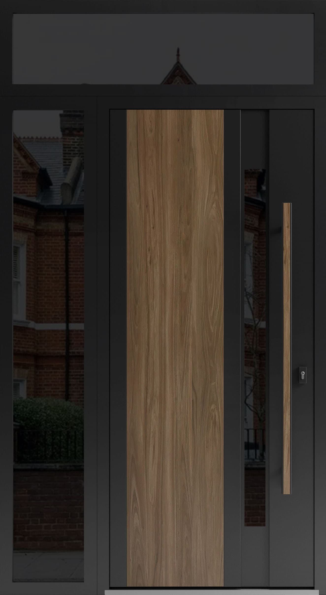 Single metal-aluminum modern exterior door Dekton 0163 - 5