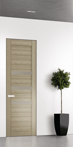 RITA VETRO SHAMBOR DOUBLE INVISIBLE METAL FRAME BELLDINNI MODERN INTERIOR DOOR - 1