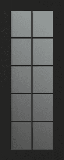 AVON 10 LITE VETRO BLACK MATTE SLAB BELLDINNI MODERN INTERIOR DOOR - 1