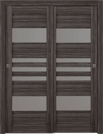 LETI VETRO GRAY OAK BYPASS BELLDINNI MODERN INTERIOR DOOR - 8