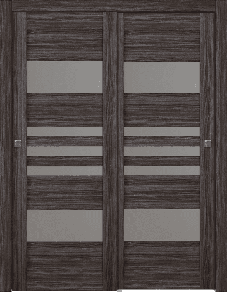 LETI VETRO GRAY OAK BYPASS BELLDINNI MODERN INTERIOR DOOR - 9
