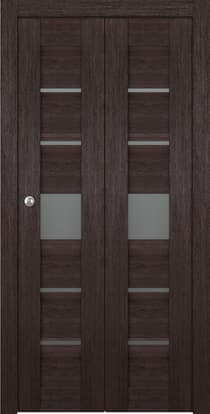AVON 07-06 VETRO VERALINGA OAK BI-FOLD BELLDINNI MODERN INTERIOR DOOR - 1