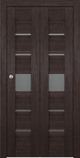 AVON 07-06 VETRO VERALINGA OAK BI-FOLD BELLDINNI MODERN INTERIOR DOOR - 1