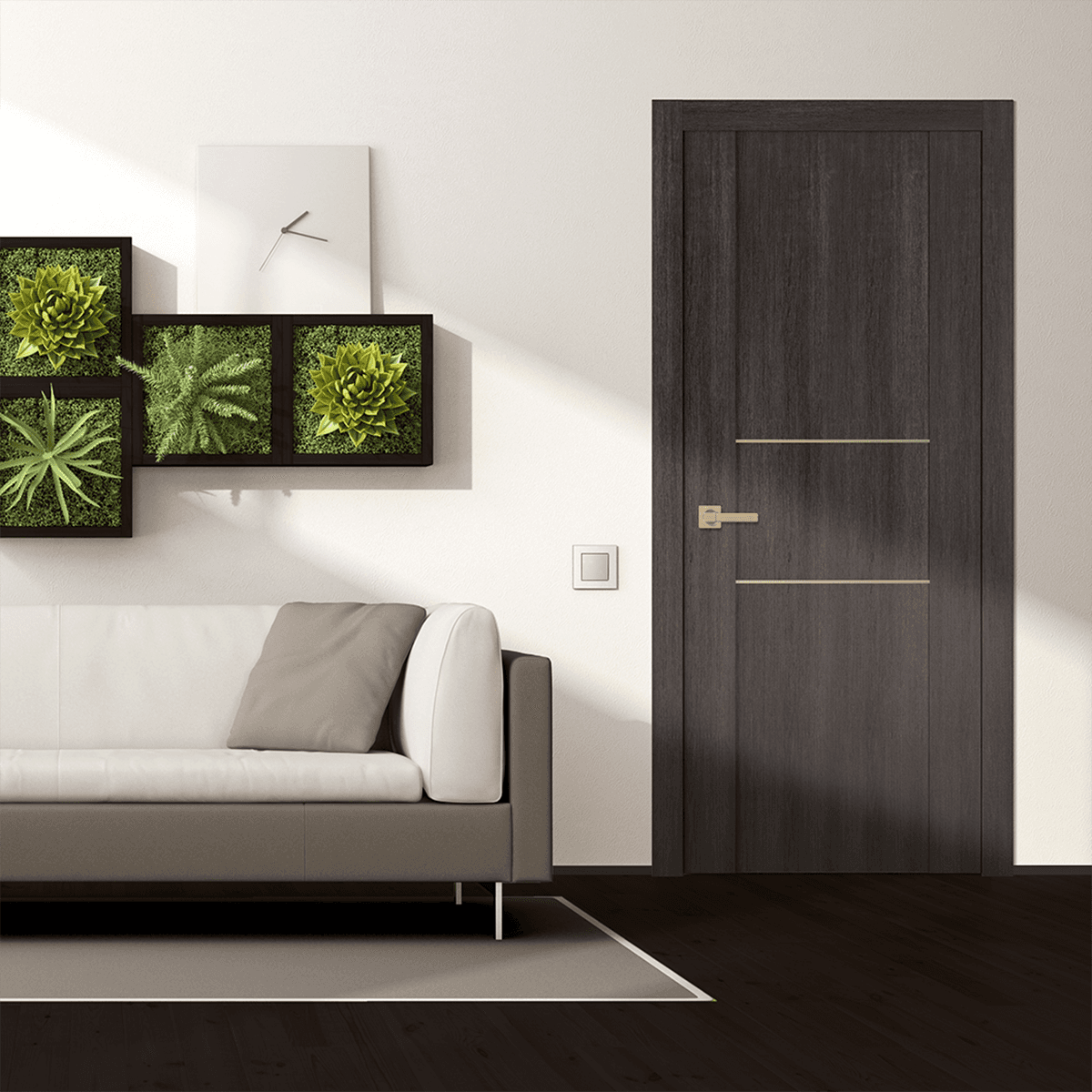 AVON 01 2H GOLD VERALINGA OAK DOUBLE BELLDINNI MODERN INTERIOR DOOR - 2