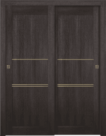 AVON 07 3H GOLD VERALINGA OAK BYPASS BELLDINNI MODERN INTERIOR DOOR - 1