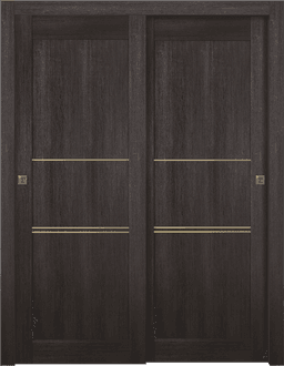 AVON 07 3H GOLD VERALINGA OAK BYPASS BELLDINNI MODERN INTERIOR DOOR - 1