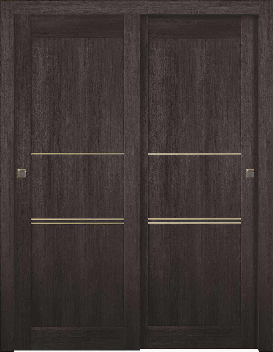 AVON 07 3H GOLD VERALINGA OAK BYPASS BELLDINNI MODERN INTERIOR DOOR - 1