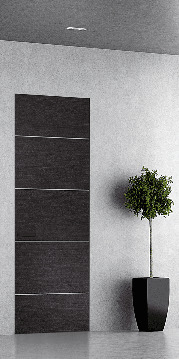 AVANTI 4H BLACK APRICOT INVISIBLE METAL FRAME BELLDINNI MODERN INTERIOR DOOR