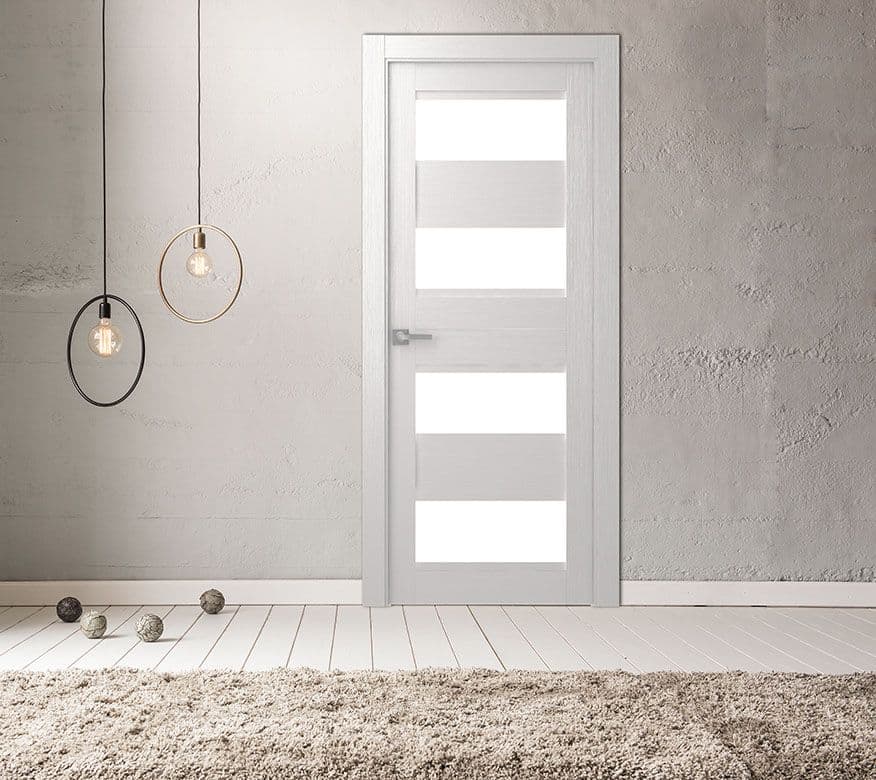 DELLA VETRO BIANCO NOBLE SWING BELLDINNI MODERN INTERIOR DOOR - 3