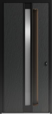 Modern steel exterior aluminum door Hiddex 0155 8ft - 1