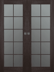 AVON 10 LITE VETRO VERALINGA OAK DOUBLE MAGIC BELLDINNI MODERN INTERIOR DOOR - 1
