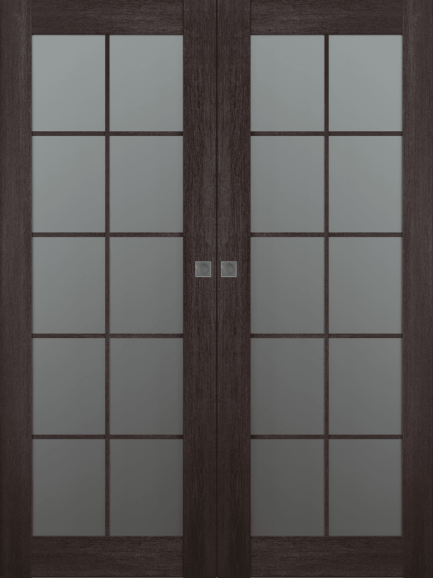 AVON 10 LITE VETRO VERALINGA OAK DOUBLE MAGIC BELLDINNI MODERN INTERIOR DOOR - 1