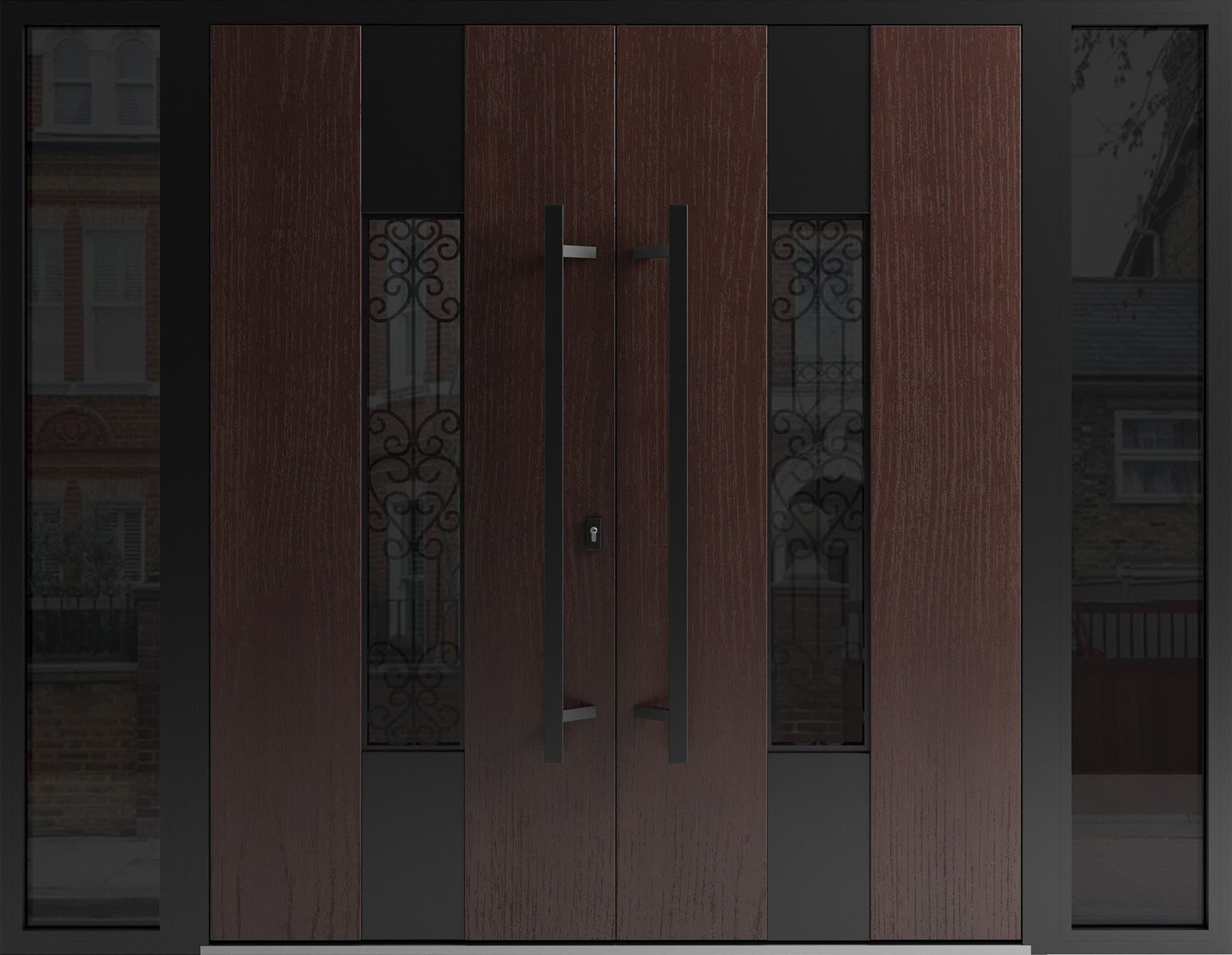 Double metal-aluminum modern exterior door Ronex 1205 - 3