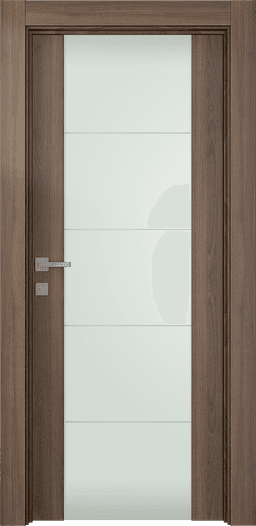 AVON 202 4H VETRO PECAN NUTWOOD SWING DOORS BELLDINNI MODERN INTERIOR DOOR - 1