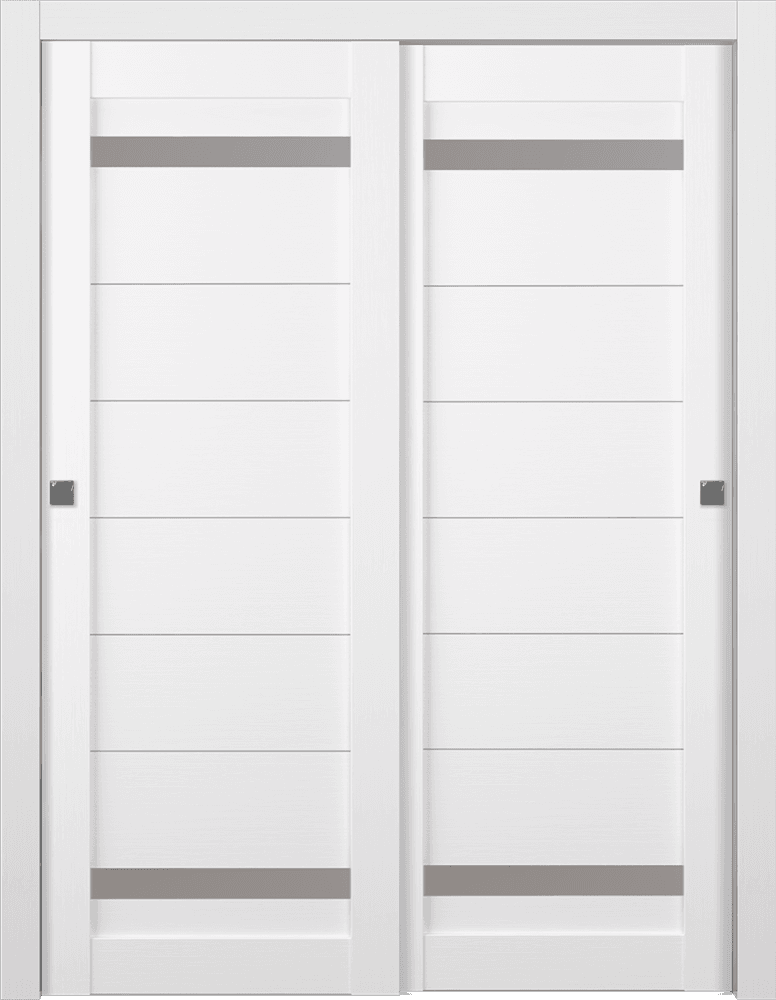 PERLA VETRO BIANCO NOBLE BYPASS BELLDINNI MODERN INTERIOR DOOR - 1