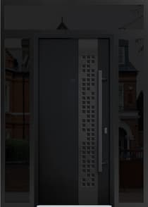 Single Modern Steel Exterior Door Deux 6078 8ft - 6
