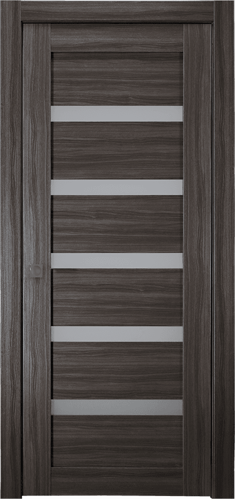 LEORA VETRO GRAY OAK POCKET BELLDINNI MODERN INTERIOR DOOR - 1