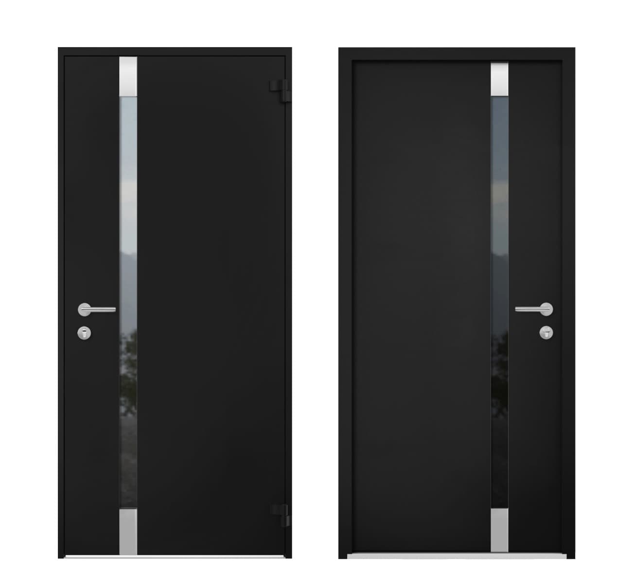 Single metal-aluminum modern exterior door Cynex 6777 A - 8
