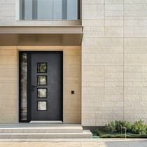 Single metal-aluminum modern exterior door Cynex 6106 - 8