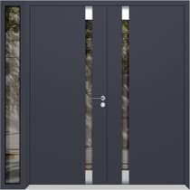 Double metal-aluminum modern exterior door Cynex 6777 8ft - 2