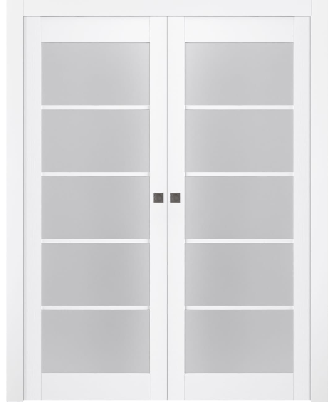 PALLADIO 5 LITE VETRO BIANCO NOBLE DOUBLE POCKET BELLDINNI MODERN INTERIOR DOOR - 1