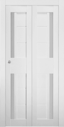 ESTA VETRO BIANCO NOBLE DOUBLE BI-FOLD BELLDINNI MODERN INTERIOR DOOR - 1